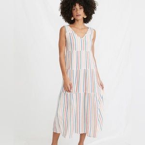 Marine Layer Corinne Maxi Dress in Multi Stripe XS EUC